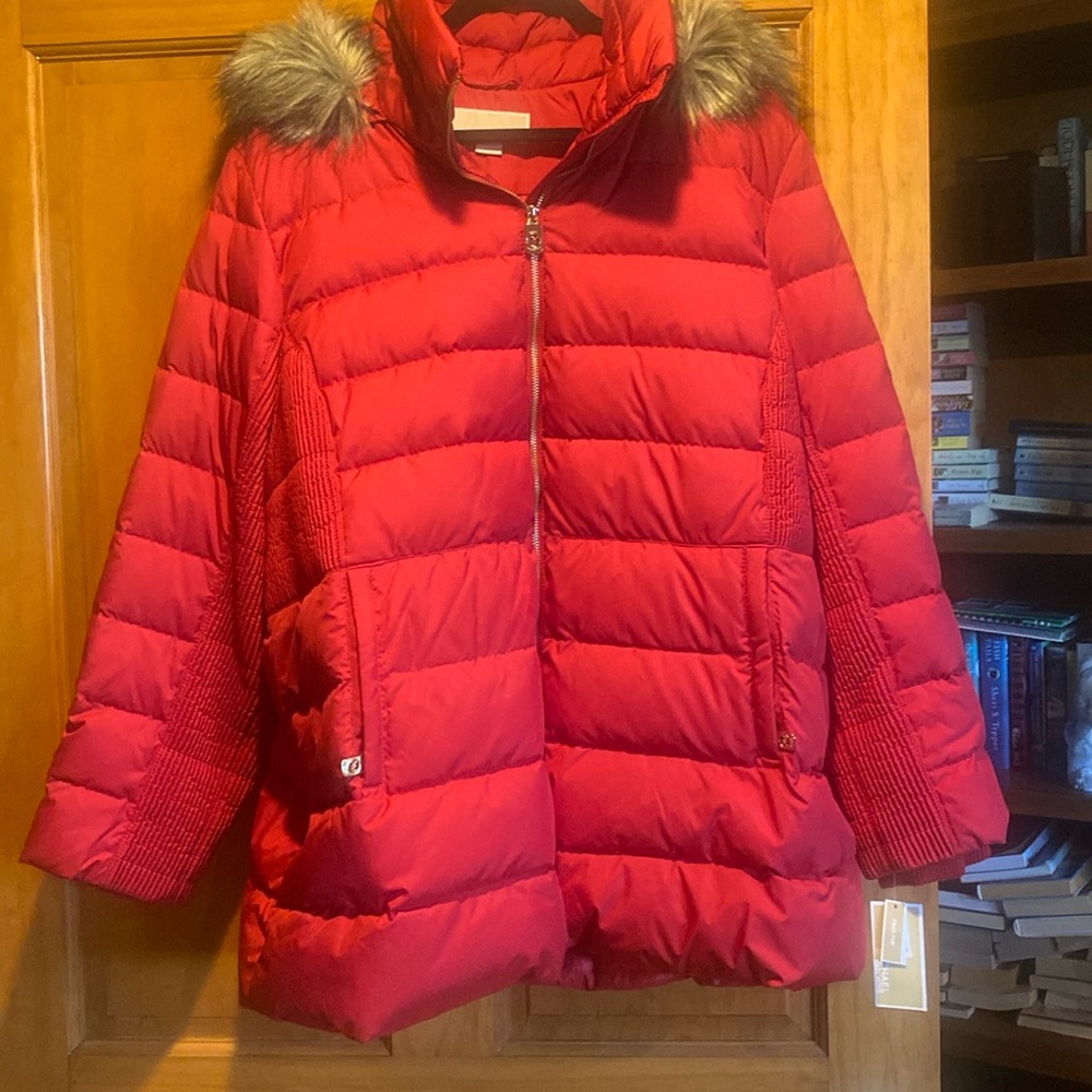 Michael Kors brand new women’s 2x winter coat with fur hood